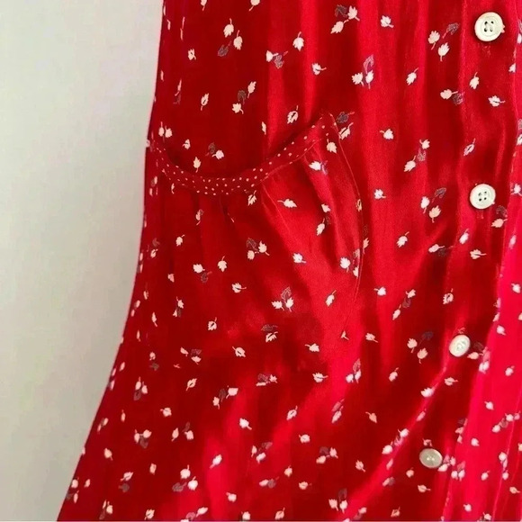 Vintage Ann Taylor Maxi Floral Dress Sz 4 - Picture 7 of 9